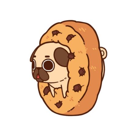 cookie pug sticker